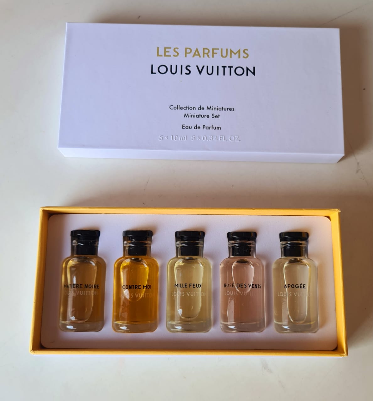 Brand New LOUIS VUITTON Perfume Sample SET of 5x Fragrances with Mini LV Box